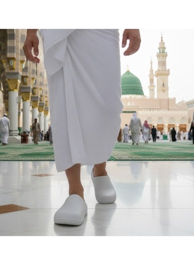 Men’s and Women’s Closed-Toe Slip-On Slippers – Easy to Wear, Comfortable and Lightweight for Daily or Indoor Use, Suitable for Umrah, Home Use, Beach Use, and Medical/Healthcare Environments. - Image 4